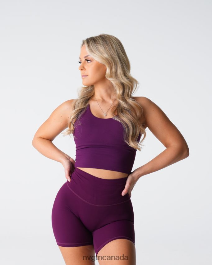 NVGTN Fitness Women Matrix Bra Top Plum HJXFTJ121