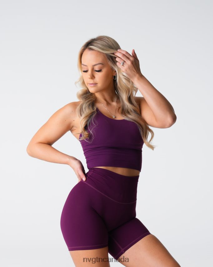 NVGTN Fitness Women Matrix Bra Top Plum HJXFTJ121