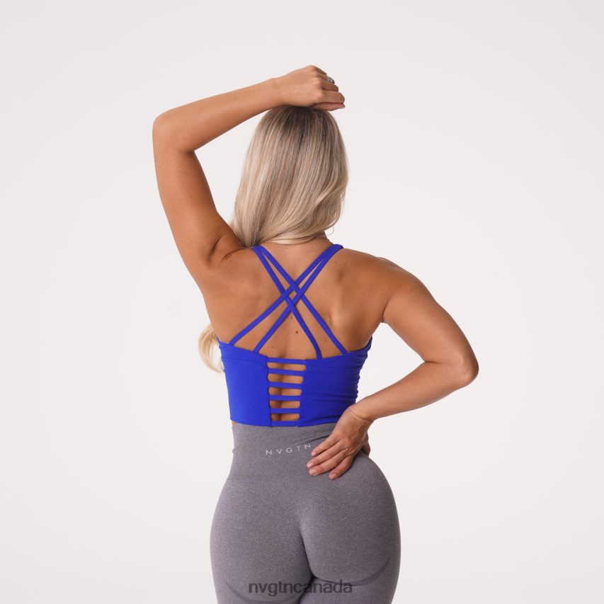 NVGTN Fitness Women Matrix Bra Top Sapphire Blue HJXFTJ87