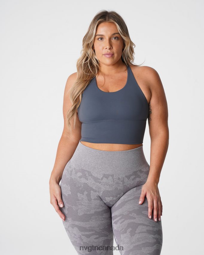 NVGTN Fitness Women Matrix Bra Top Stone Grey HJXFTJ229