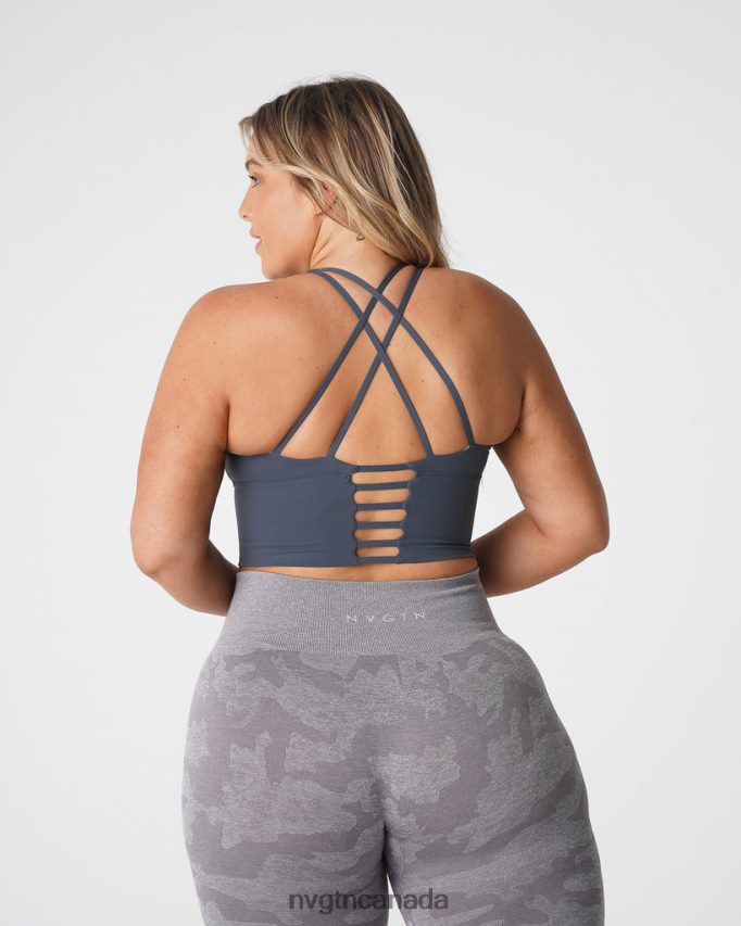 NVGTN Fitness Women Matrix Bra Top Stone Grey HJXFTJ229