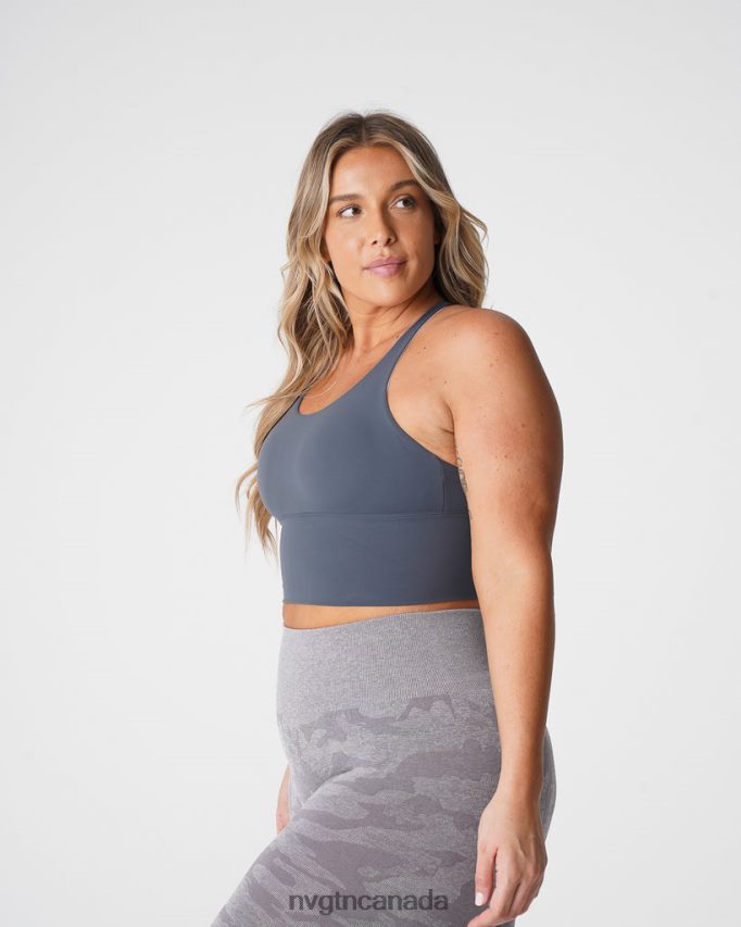 NVGTN Fitness Women Matrix Bra Top Stone Grey HJXFTJ229