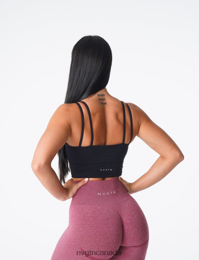NVGTN Fitness Women Poise Bra Top Black HJXFTJ105