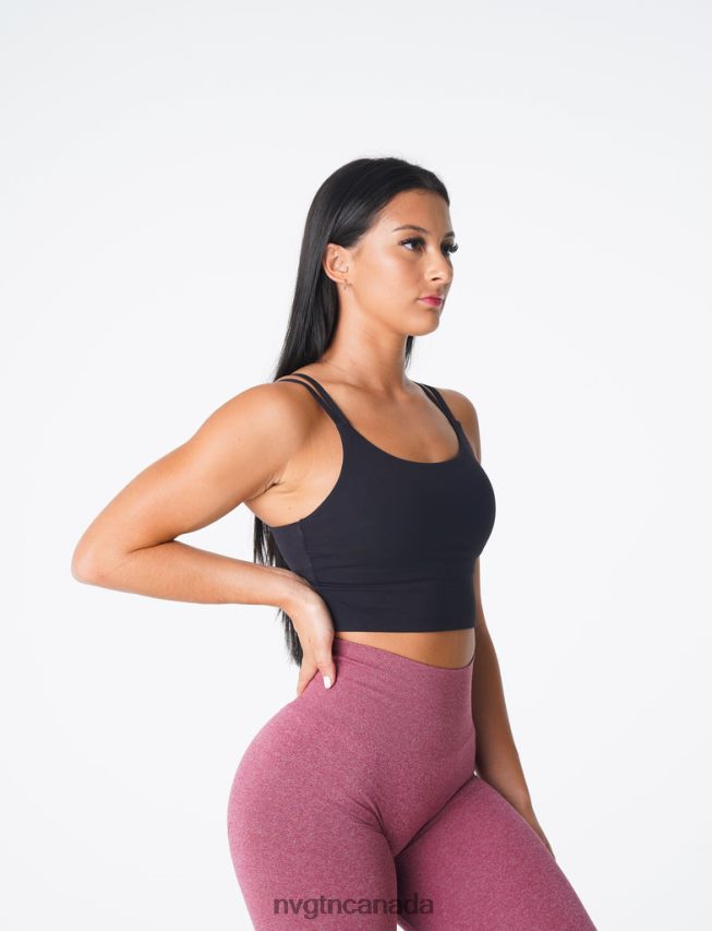 NVGTN Fitness Women Poise Bra Top Black HJXFTJ105