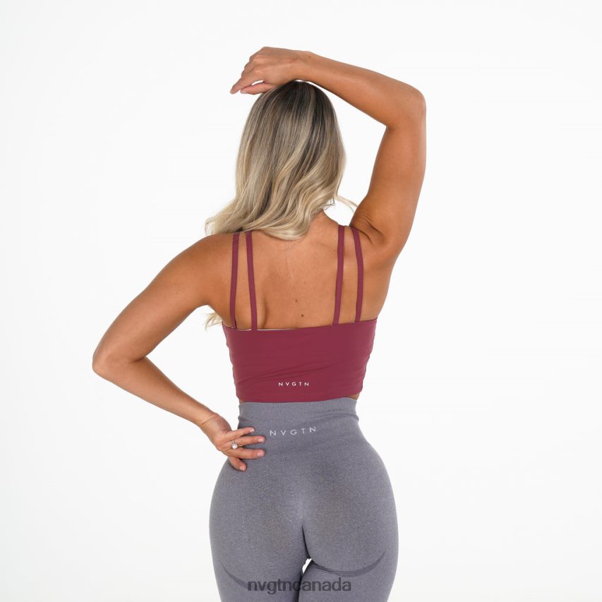 NVGTN Fitness Women Poise Bra Top Cranberry HJXFTJ280