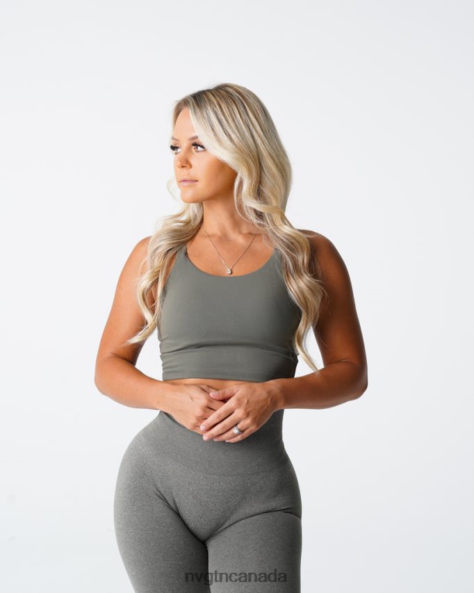NVGTN Fitness Women Poise Bra Top Khaki Green HJXFTJ191