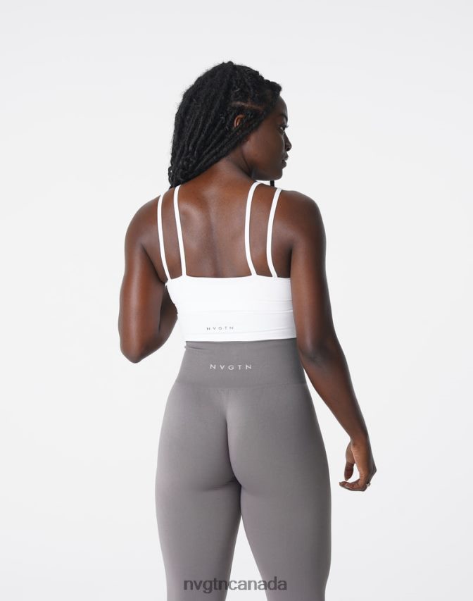 NVGTN Fitness Women Poise Bra Top White HJXFTJ106