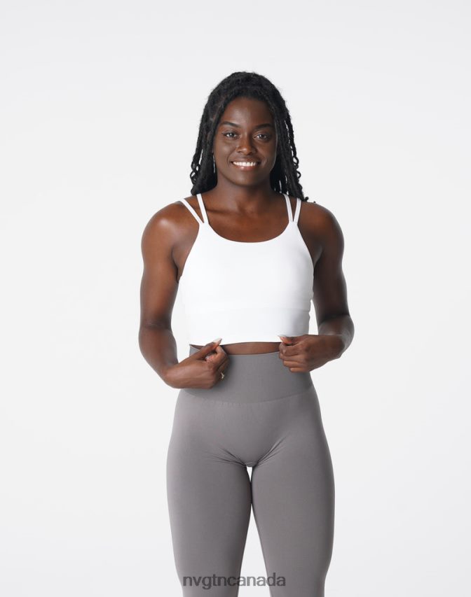 NVGTN Fitness Women Poise Bra Top White HJXFTJ106