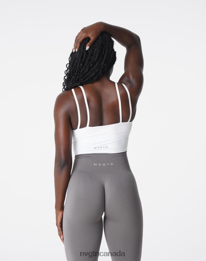 NVGTN Fitness Women Poise Bra Top White HJXFTJ106