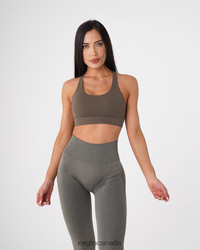 NVGTN Fitness Women Reveal Bra Khaki Green HJXFTJ55