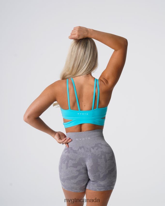 NVGTN Fitness Women Revolve Bra Aqua HJXFTJ101