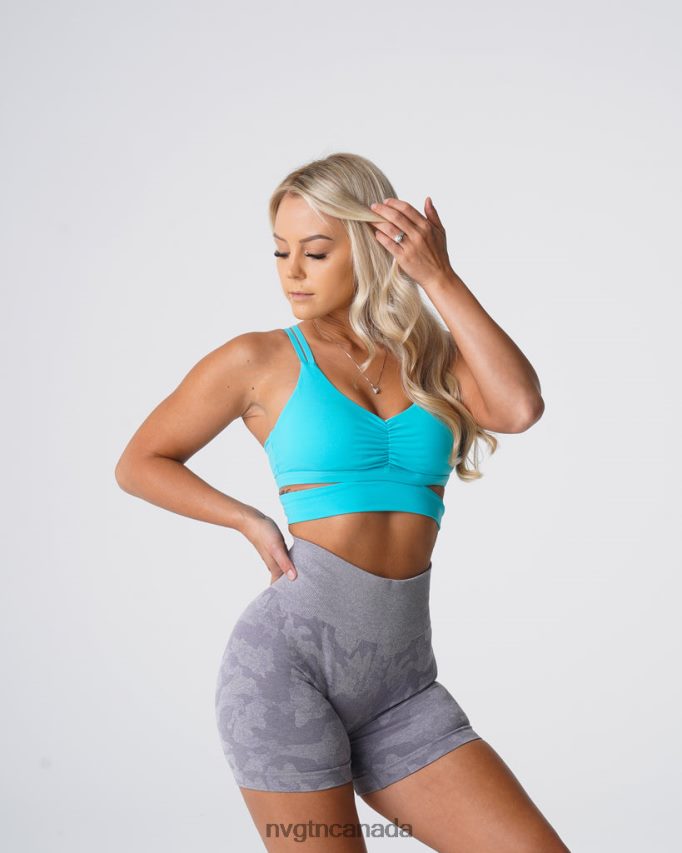NVGTN Fitness Women Revolve Bra Aqua HJXFTJ101