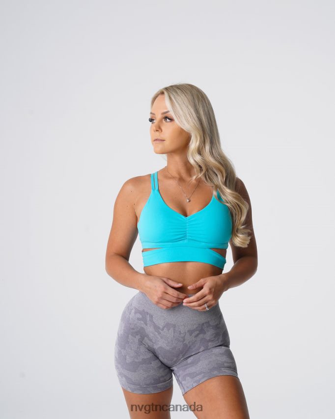 NVGTN Fitness Women Revolve Bra Aqua HJXFTJ101