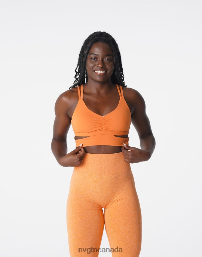 NVGTN Fitness Women Revolve Bra Burnt Orange HJXFTJ194