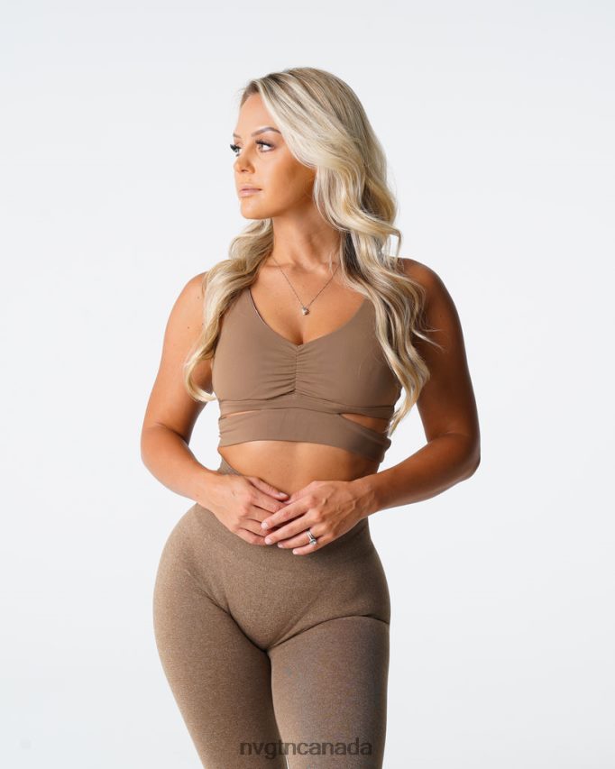 NVGTN Fitness Women Revolve Bra Mocha HJXFTJ100