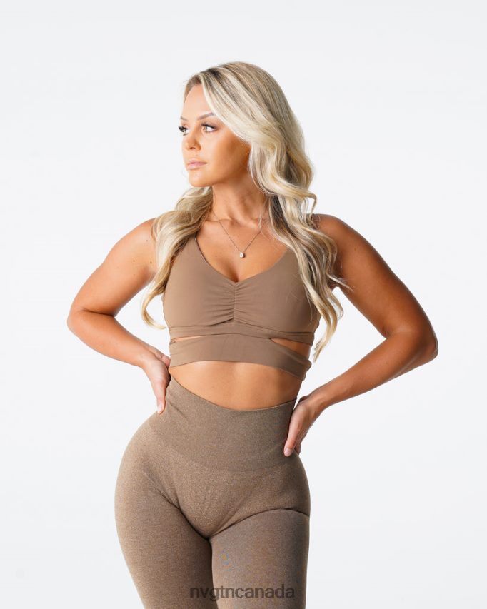NVGTN Fitness Women Revolve Bra Mocha HJXFTJ100
