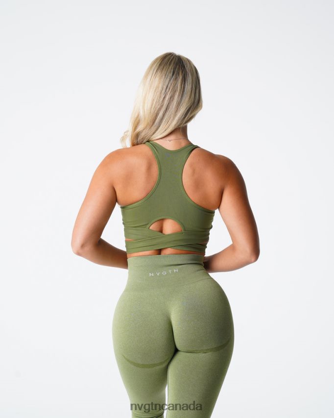 NVGTN Fitness Women Sculpt Seamless Bra Top Meadow HJXFTJ146