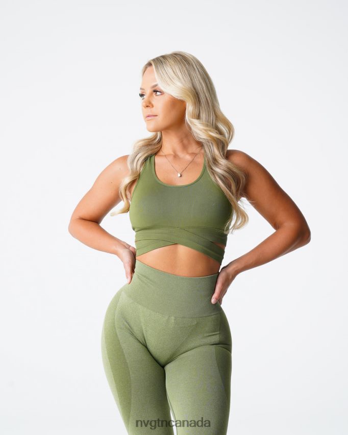 NVGTN Fitness Women Sculpt Seamless Bra Top Meadow HJXFTJ146