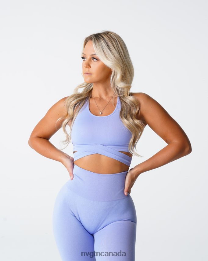 NVGTN Fitness Women Sculpt Seamless Bra Top Periwinkle HJXFTJ203