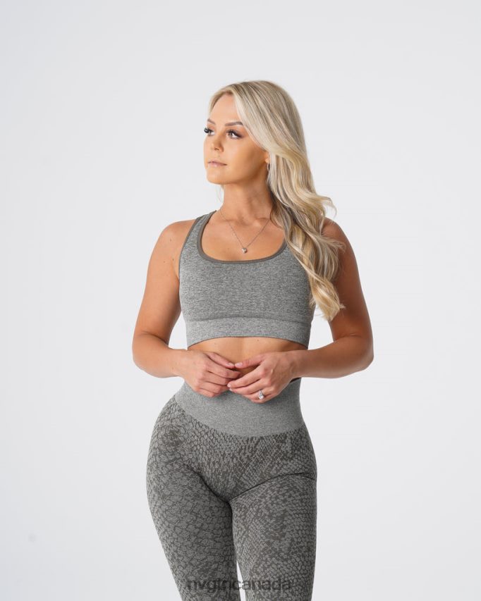 NVGTN Fitness Women Snakeskin Eclipse Seamless Bra Khaki Green HJXFTJ221