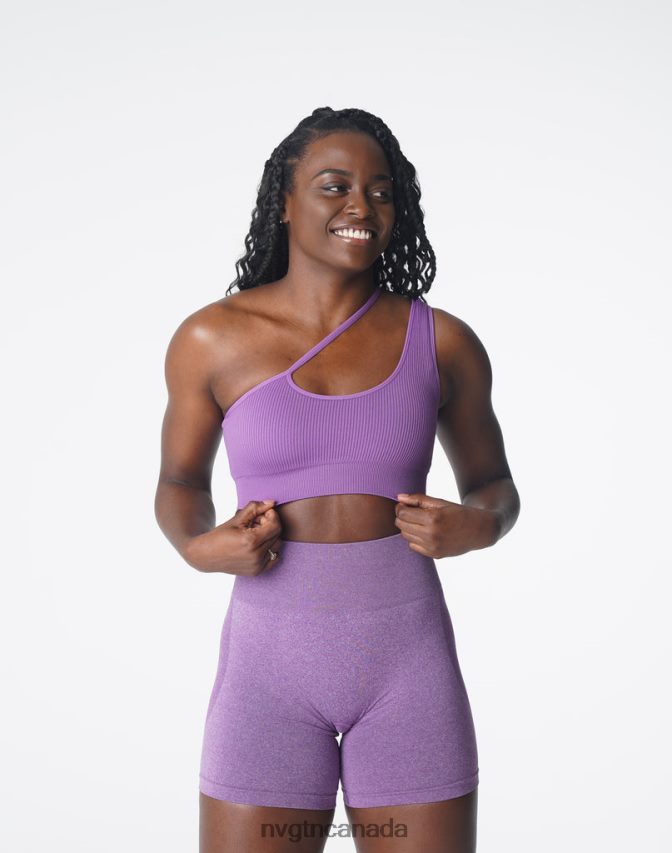 NVGTN Fitness Women Streamline Seamless Bra Violet HJXFTJ127