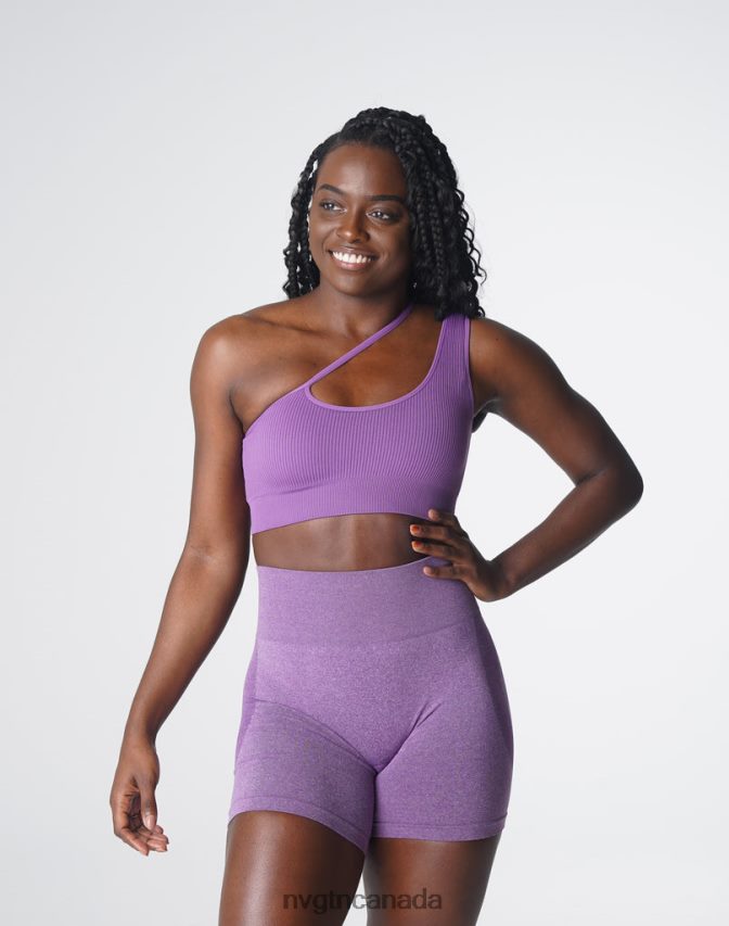 NVGTN Fitness Women Streamline Seamless Bra Violet HJXFTJ127