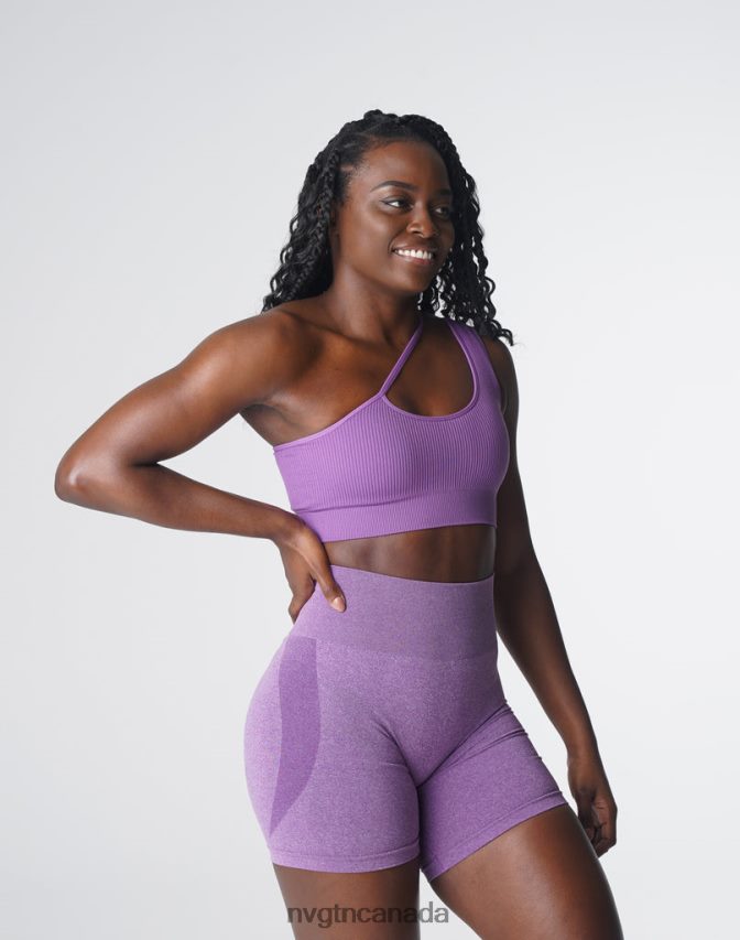 NVGTN Fitness Women Streamline Seamless Bra Violet HJXFTJ127