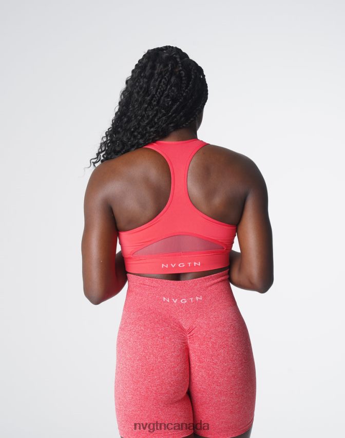 NVGTN Fitness Women Surge Seamless Bra Candy Apple HJXFTJ131