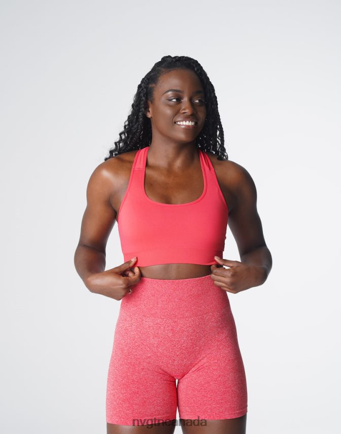 NVGTN Fitness Women Surge Seamless Bra Candy Apple HJXFTJ131
