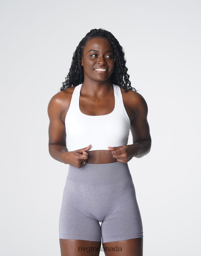 NVGTN Fitness Women Surge Seamless Bra White HJXFTJ129