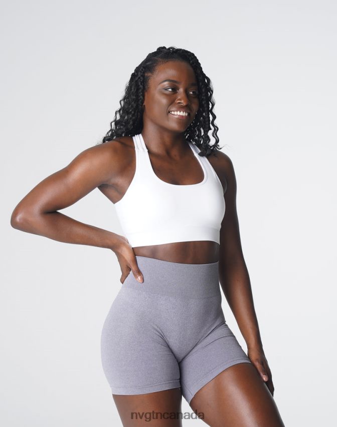 NVGTN Fitness Women Surge Seamless Bra White HJXFTJ129