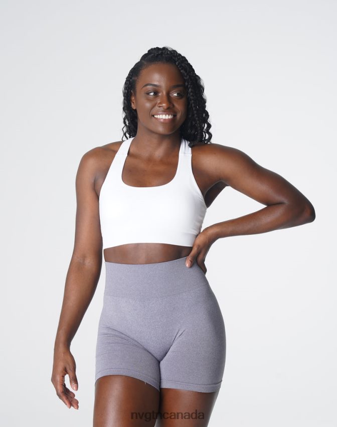 NVGTN Fitness Women Surge Seamless Bra White HJXFTJ129