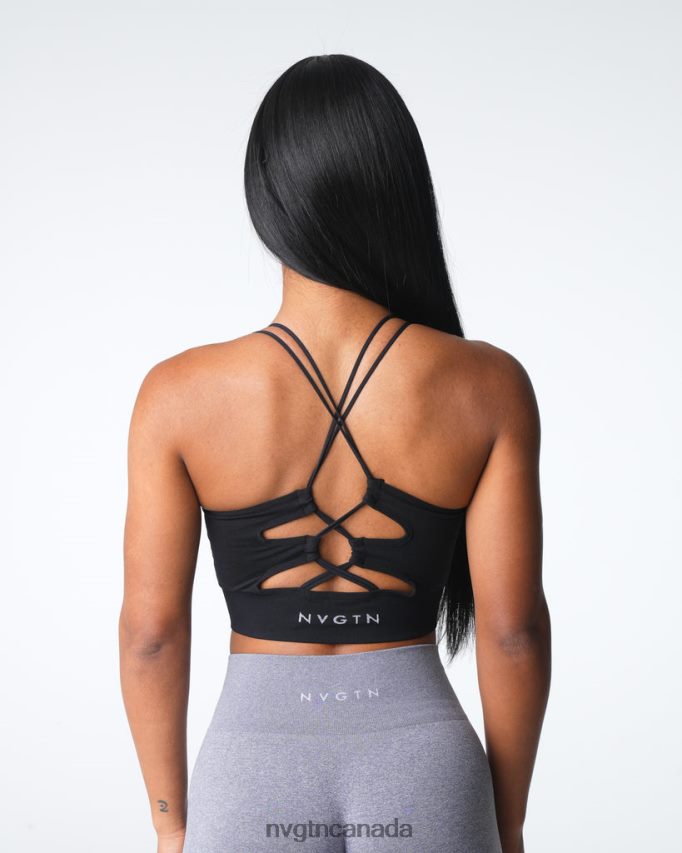 NVGTN Fitness Women Thrive Seamless Bra Black HJXFTJ5