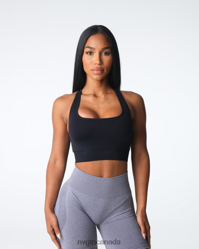 NVGTN Fitness Women Thrive Seamless Bra Black HJXFTJ5