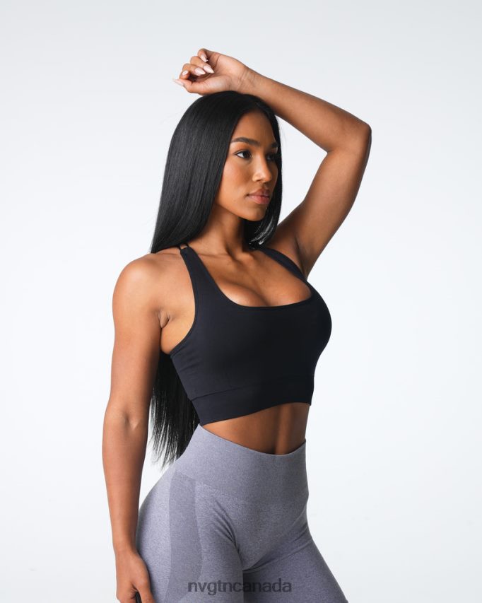 NVGTN Fitness Women Thrive Seamless Bra Black HJXFTJ5