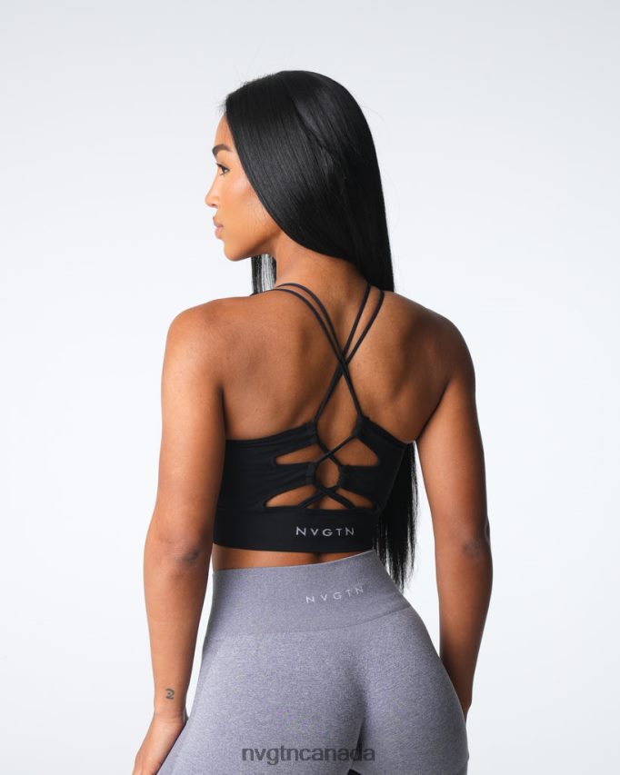 NVGTN Fitness Women Thrive Seamless Bra Black HJXFTJ5