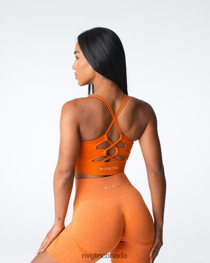NVGTN Fitness Women Thrive Seamless Bra Burnt Orange HJXFTJ8