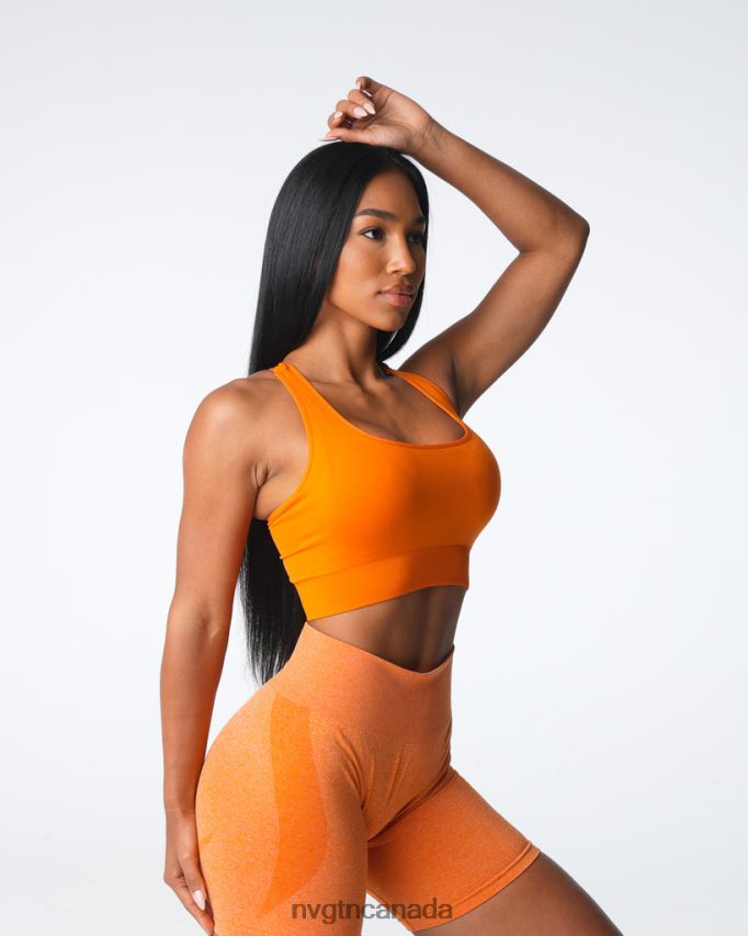 NVGTN Fitness Women Thrive Seamless Bra Burnt Orange HJXFTJ8