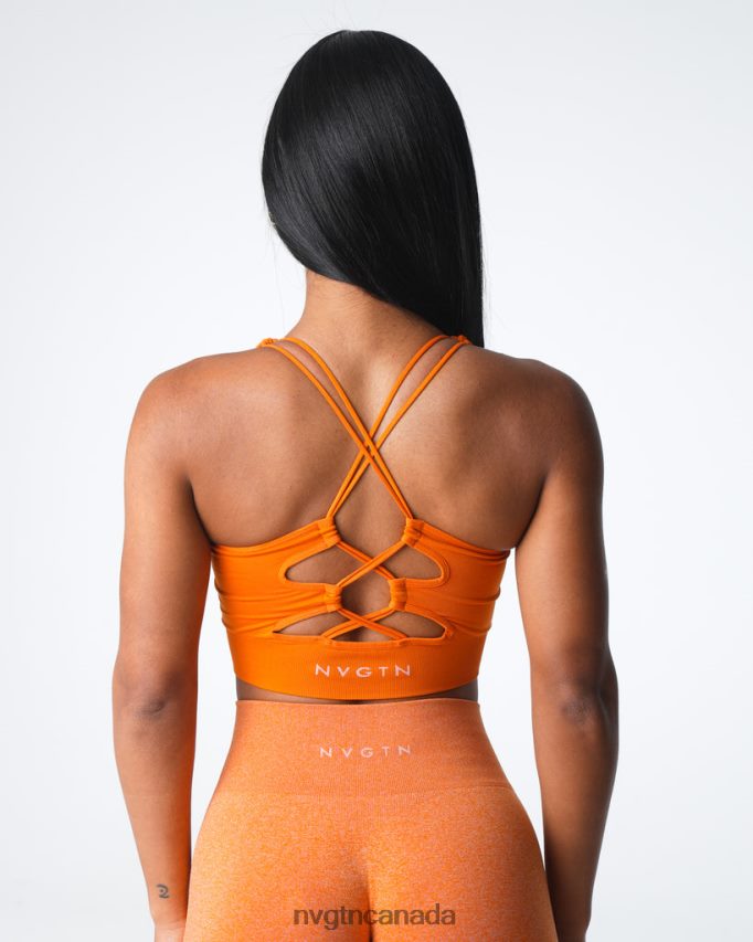 NVGTN Fitness Women Thrive Seamless Bra Burnt Orange HJXFTJ8