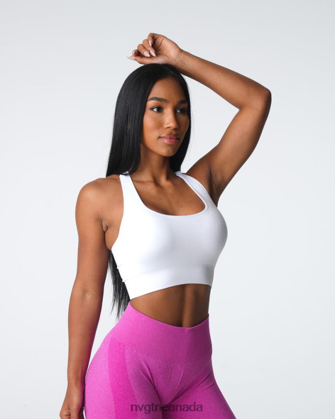NVGTN Fitness Women Thrive Seamless Bra White HJXFTJ6