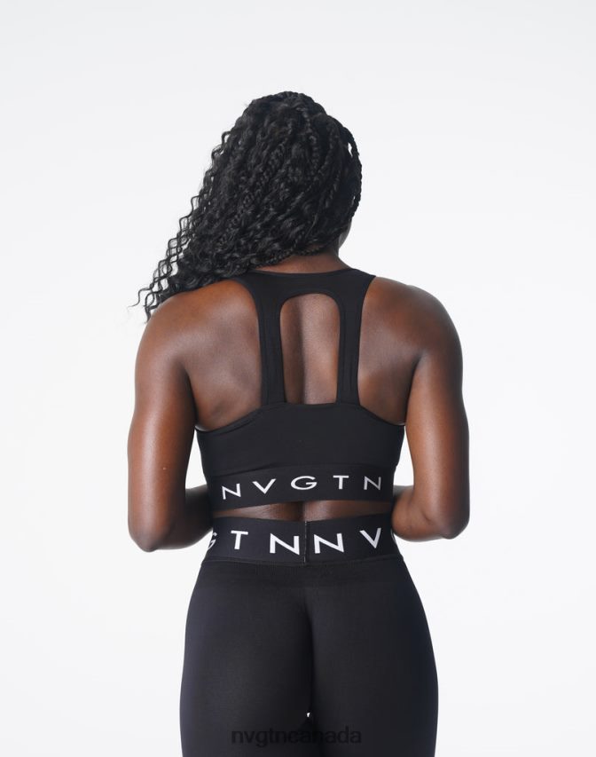 NVGTN Fitness Women Trilogy Sport Seamless Bra Black HJXFTJ132