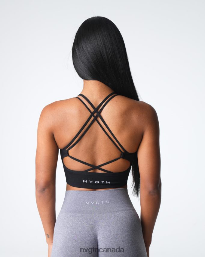 NVGTN Fitness Women Virtue Seamless Bra Black HJXFTJ9