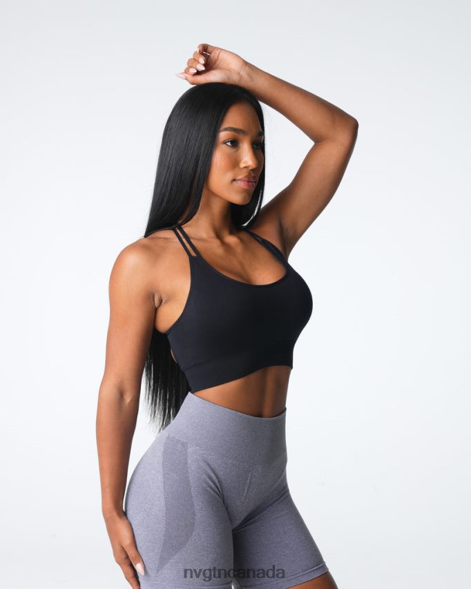 NVGTN Fitness Women Virtue Seamless Bra Black HJXFTJ9