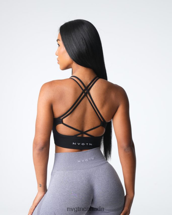NVGTN Fitness Women Virtue Seamless Bra Black HJXFTJ9