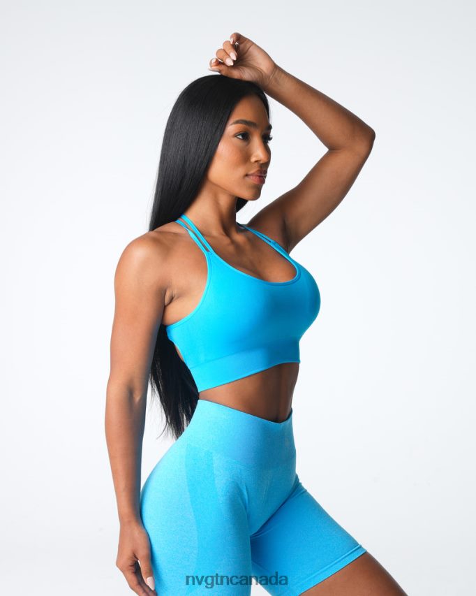 NVGTN Fitness Women Virtue Seamless Bra Caribbean HJXFTJ11