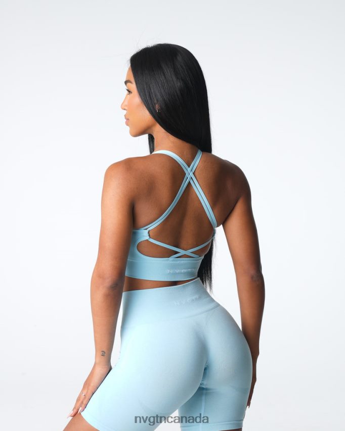 NVGTN Fitness Women Virtue Seamless Bra Pastel Blue HJXFTJ12