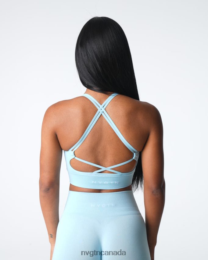 NVGTN Fitness Women Virtue Seamless Bra Pastel Blue HJXFTJ12