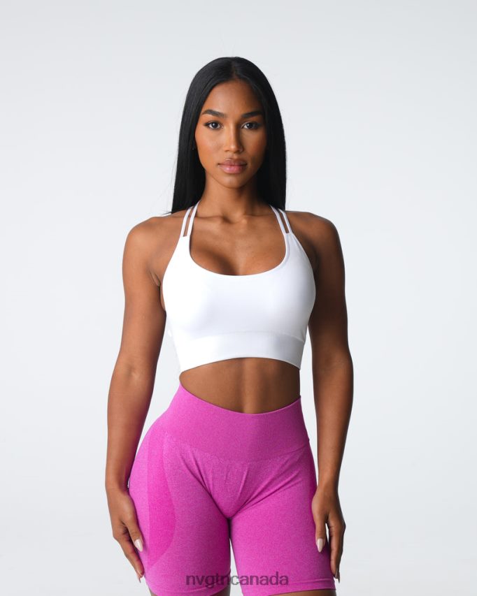 NVGTN Fitness Women Virtue Seamless Bra White HJXFTJ10