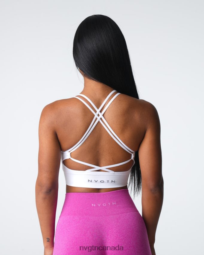 NVGTN Fitness Women Virtue Seamless Bra White HJXFTJ10
