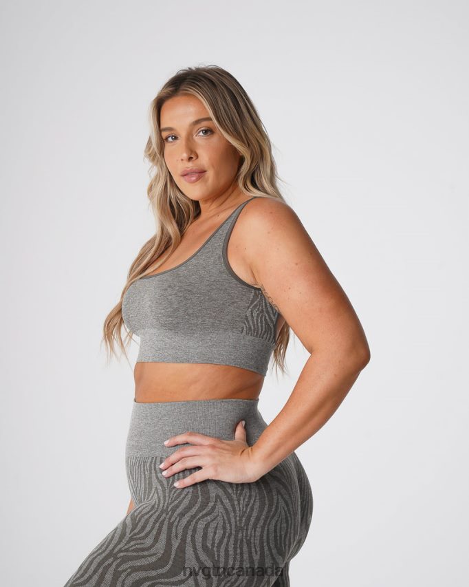 NVGTN Fitness Women Zebra Eclipse Seamless Bra Khaki Green HJXFTJ220